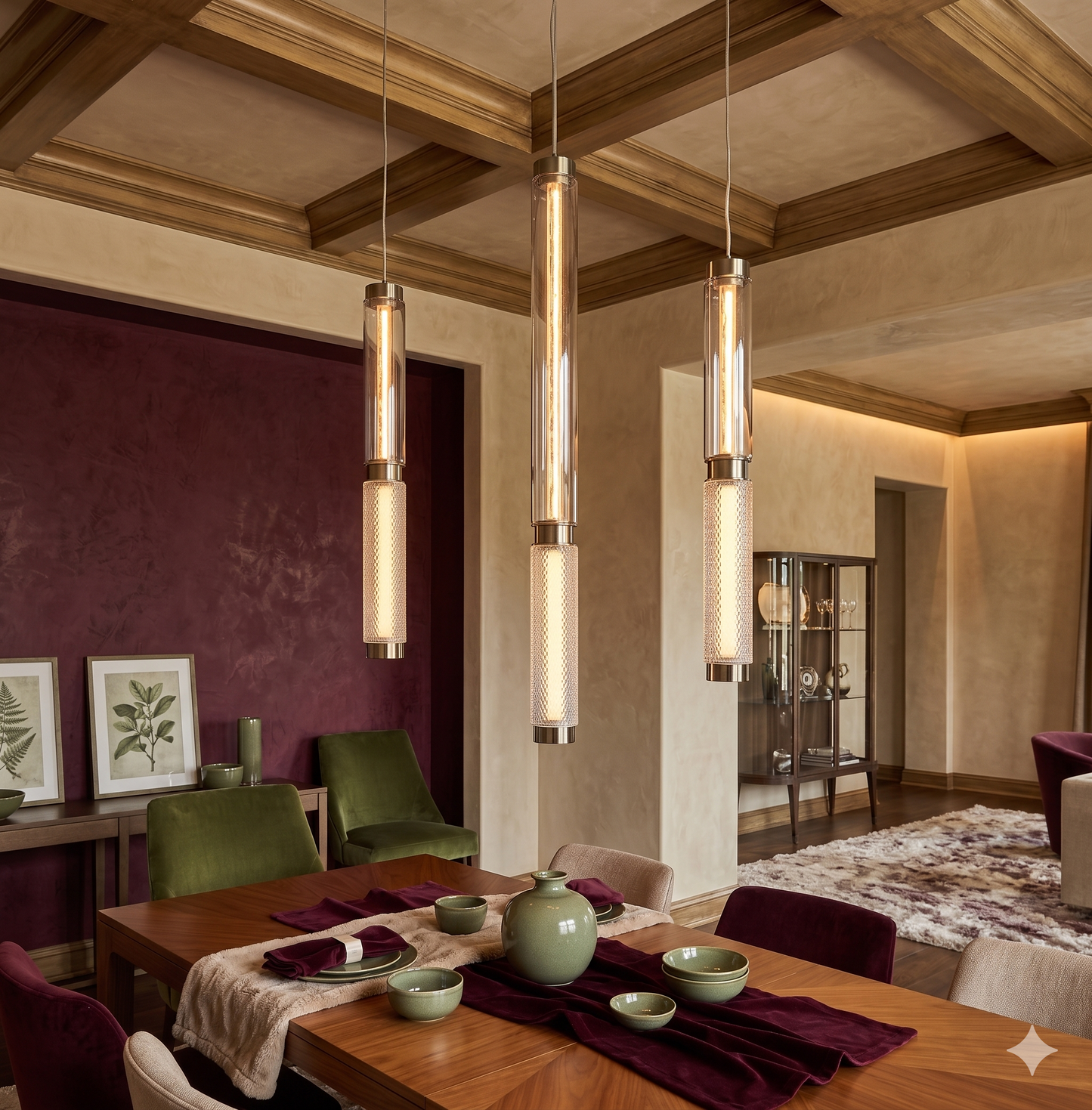 Lumis Etch Cluster Cylindrical Pendant Light