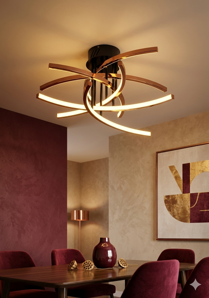 Radiant Swirl Chandelier Ceiling Light