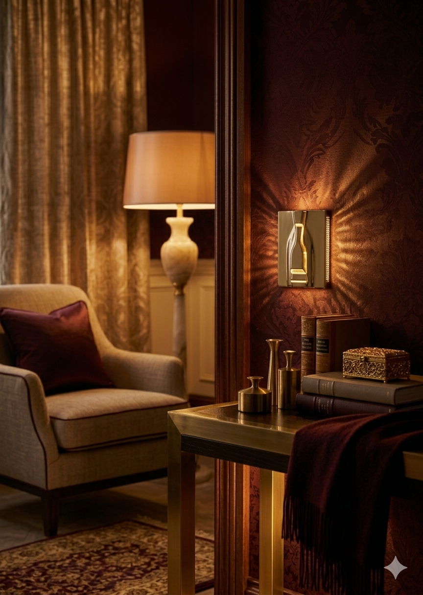 Golden Wave Wall Light